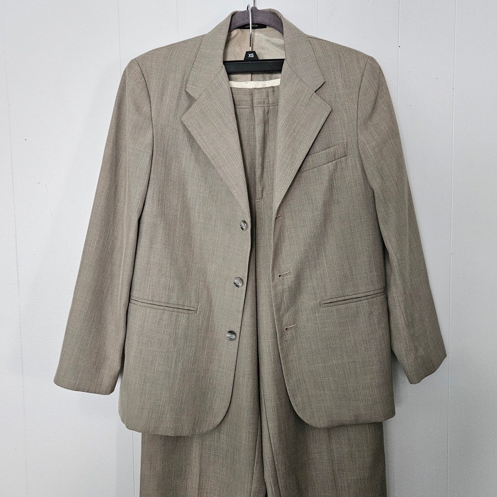 Boys 2-Piece Suit Blazer Pleated Pants Set Classic Formal Wedding  Size 16